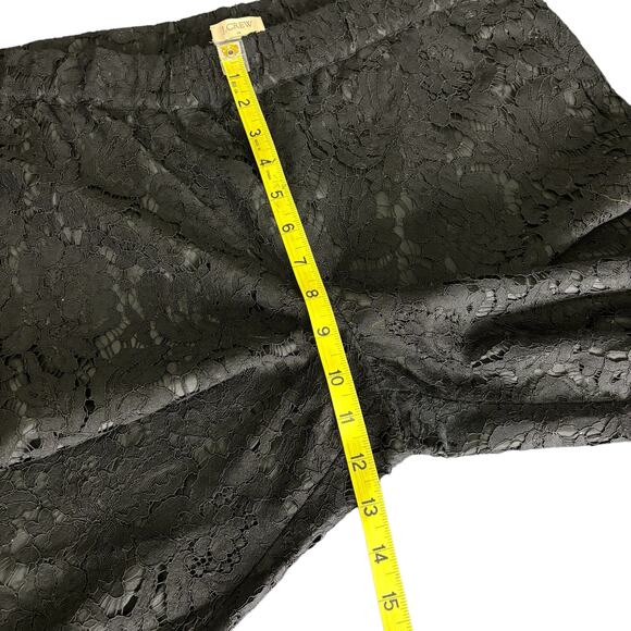 J.Crew Black Lace Pants Size 8 Womens Cocktail Evening Pull-On Straight Leg - Picture 5 of 11